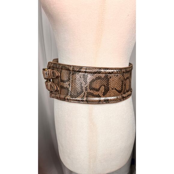 Colin Steward Snake Skin  Double Latch Corset Belt  S/M - Picture 3 of 8